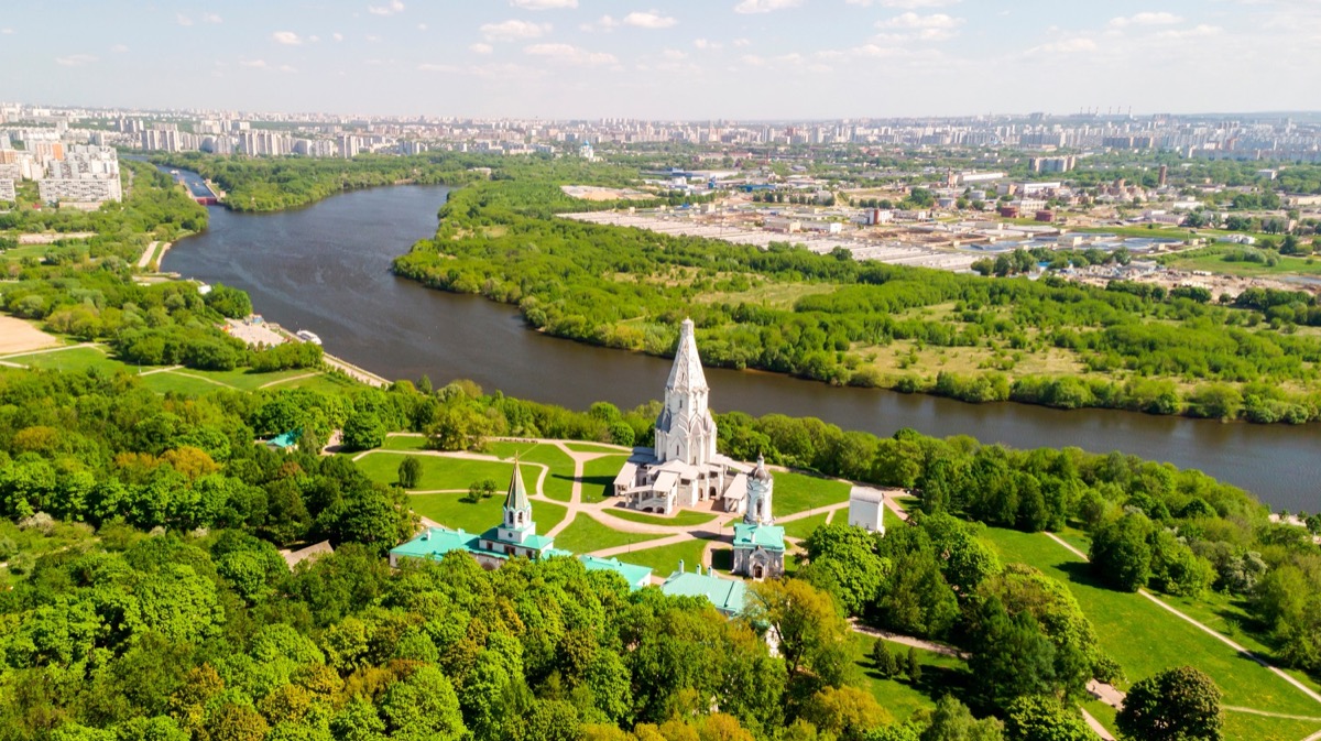 Коломенское Москва вид сверху