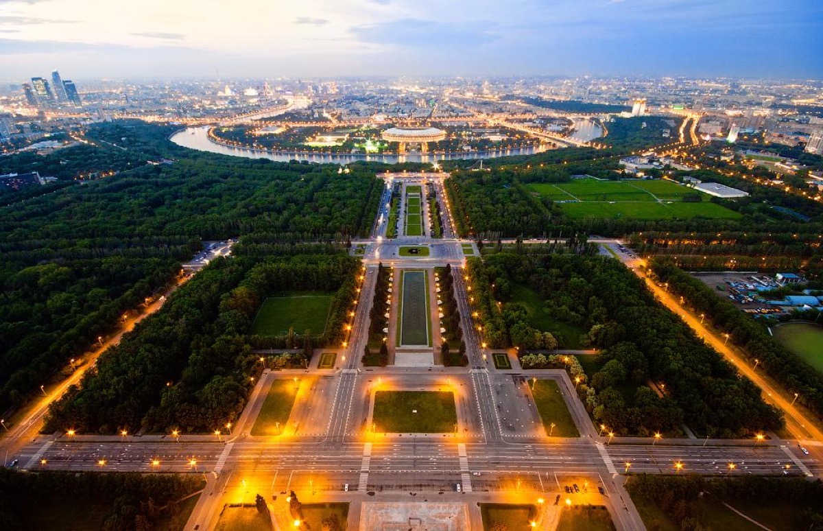 Воробьёвы горы Москва панорама